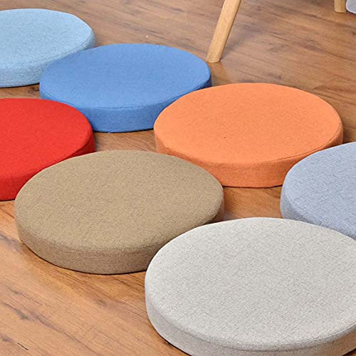 Cuscini rotondi da 40/45/50 cm, per sedie da pranzo, spessi e morbidi, per casa, giardino, ufficio, interni ed esterni, lavabili (50 x 50 x 5 cm, beige)