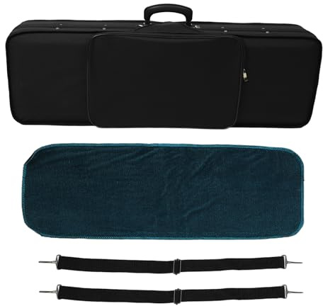 LiebeWH 4/4 Violin Hard Case Rectangle Violin Suitcase Oxford Cloth Foam Violin Box with Good Protection for Violinist