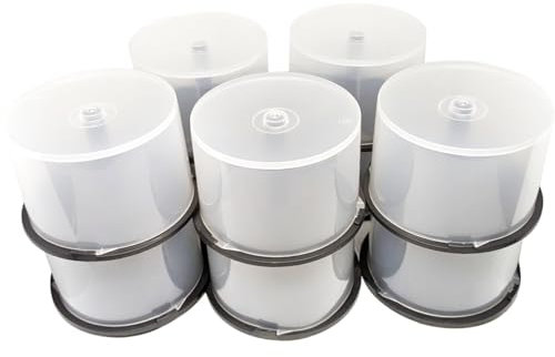 MP-Pro Leere CD Cakebox Stapelbar - 10er, 25er Oder 50er-Spindel Box Zur Aufbewahrung Von CD/DVD Oder Blu-ray-Rohlinge - 10 Stück 50er Cake-Box