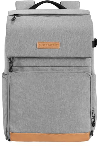 K&F CONCEPT 22L Kamerarucksack für Fotografen, große Kapazität, Kamerataschen mit Regenschutz, 15,6-Zoll-Laptopfach für Kamera-Drohnentaschen