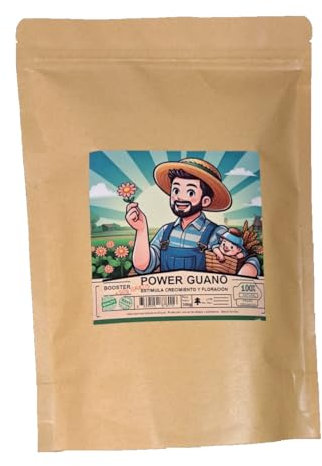 Power Guano - Abono 100% natural para todo tipo de planta y flores, fertilizante con todos los nutrientes necesarios y sin disoluciones