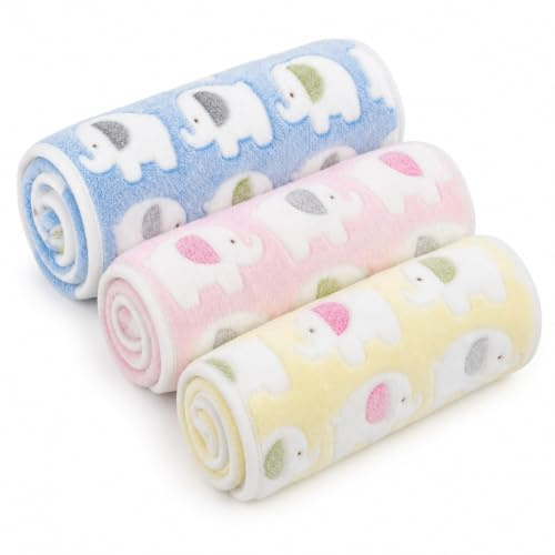 Innovess 3 Pack Pet Blankets Soft Coral Fleece, 60x40cm Cat Dog Puppy Blanket, Washable Calming pet blanket for cats & dogs, Small Pet Throw, Lightweight Warm Pet Blanket, for Small Pet
