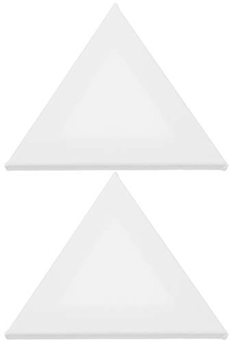 EXCEART Mini Chevalet 2 Pcs Étiré Toile Panneau Toile Dessin Panneau Panneaux pour Peinture Dessin Acrylique Verser Huile Acrylique Peinture (Triangle Style Blanc 15 Cm) Vide