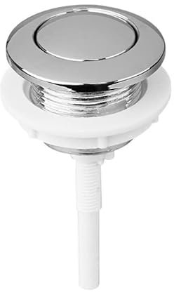 Universal Toilet Flush Button - Dual/Single Push Button Replacement for 38mm Hole, Compatible with Most Cisterns | Durable Plastic Flush Valve Switch | Toilet Spare Parts & Repair Accessories (White)