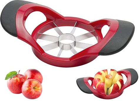 ARSUK Affettatrice per mele - Taglierina e pelapatate 3 in 1 con 8 lame in acciaio inox, strumento di rimozione del nucleo e macchina per pressa - Taglierina per tagliare la frutta