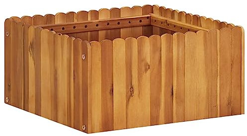 FUDUGEHMIOFWFJJ hochbeet schmal,fertigteich,pflanzkübel rund,Garten-Hochbeet 50 x 50 x 25 cm Massivholz AkazieGeeignet für Garten, Terrasse, Schlafzimmer, Wohnzimmer