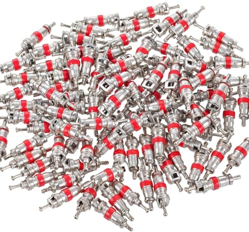 100Pcs Valve Stem Core Replacement Kit, Tire Tyre Valve Stem Core Premium Tyre Tire Valve Cores Tire Valve Stems Universal Tire Valve Core Remover for Cars, Trucks, Motorcycles and Bicycles