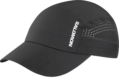 Salomon Shakeout Cap, Breathable Lightweight Quick-Dry Running Cap, Minimal Bulk for Mobility, Packable Design Deep Black