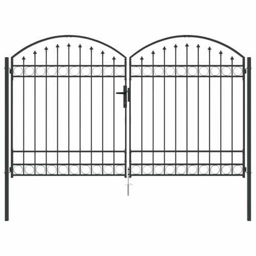 vidaXL Porta da giardino - Barriera esterna, divisore per il giardino, ingresso paesaggistico, classico e tradizionale, per privacy e sicurezza