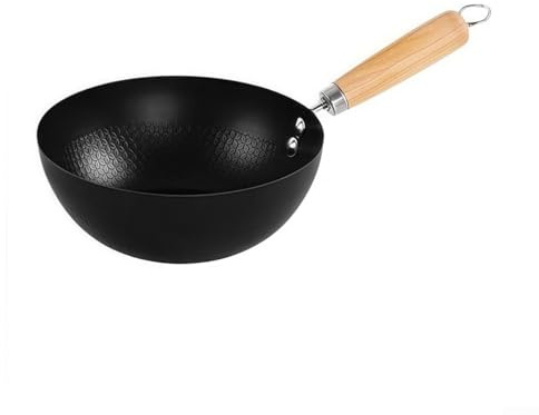 Poêle à frire antiadhésive, fond plat style wok pour plaques à induction 18-28 cm, batterie de cuisine saine avec revêtement en céramique (18 cm)