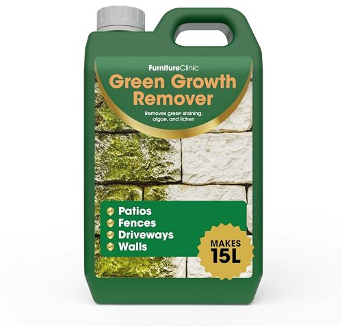 Patio Cleaner (2.5L) Concentrate Makes 15L - Removes Green Staining & Algae - Great for Patios and Decking, Driveways and Roofs - Green Growth Remover