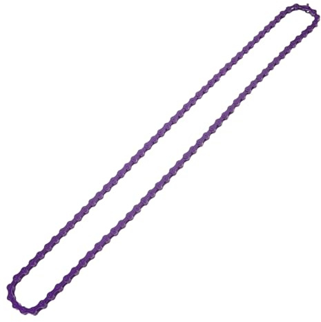 BIUDECO Cadena para Bicicleta Sola Velocidad Morada, Cadena de Acero Resistente para Ciclismo de Carretera y Montaña, Accesorio de Repuesto Profesional para Transmisión