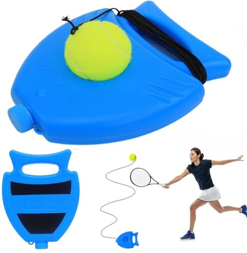 Tennis Ball Training Baseboard,Tennis Trainer Equipment Set,Tennis- Rebounder with Weighted Base,Tennis- Trainer Ball with String, Multifunctional Solo Practice Kit