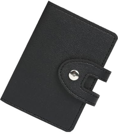 DNOMXB 1 pièce Porte Cartes pour Homme et Femme, Étui pour Cartes de Crédit, PU Similicuir Porte-Cartes Cuir, Étui Carte Bancaire et Crédit Unisexe avec Housses Plastiques, Contient Jusqu'30 Cartes