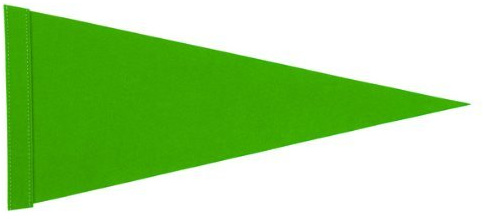 6 ft. Neon Green Pennant Bicycle Safety Flag with Rear Axle Mounting Bracket
