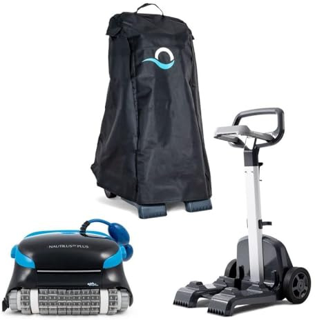 Dolphin Nautilus CC Plus Robot piscina fuori terraa 12 m con Caddy da trasporto e copertura Caddy Classic, Robot piscina pareti e fondo, Navigazione intelligente