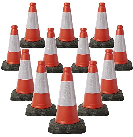 PACK OF 24 RED TRAFFIC SAFETY CONES by innovatus