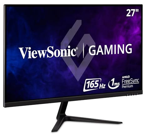 Viewsonic VX2418-P-MHD 60,5 cm (24 Zoll) Gaming Monitor (Full-HD, Adaptive Sync, 1 ms, 165 Hz, HDMI, DP, geringer Input Lag, Lautsprecher) Schwarz