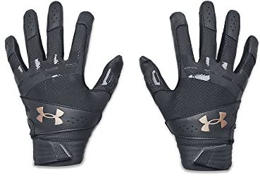 Under Armour Damen-Softball-Handschuhe, (012) Pitch Gray/Pitch Gray/Metallic Ros gold, Gr e L