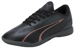 PUMA Unisex Ultra Play IT Soccer Shoe, Black-Copper Rose, 45 EU