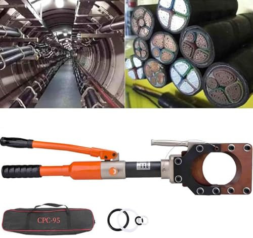 DDZJTPP 50/75/85/95 mm Cortador De Cable Hidráulico,Corrugado Cable Hidráulico, Cortadores Cable Cizalla Hidráulica Integral De Servicio Pesado Cable Cobre Aluminio y Cable Blindado,CPC-95