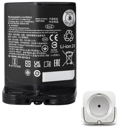 MXJFYY Batterie de Remplacement 10,8 V 2500 mAh pour iRobot Braava Jet M6 (6110) Series, Batterie Li-ION pour aspirateur M611020/M612880/M612680/M614480 ABL-C Series 3INR 19/65