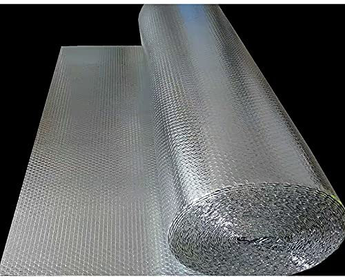 Rouleau d'isolation à bulles en aluminium à double couche pare-vapeur, autocollant, rétention de chaleur et économie d'énergie, feuille d'isolation pour radiateur, économie d'énergie (taille : 1 x 2
