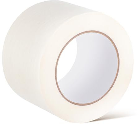 Homoyoyo Cinta De Enmascarar Blanca 8cm x 50m Alta Viscosidad Cinta Ajustable y Reposicionable Adecuado Para Pintura y Manualidades