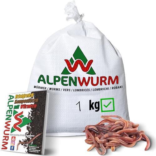 Alpenwurm 3 gusanos de compost de 1 kg (mín. 3000 unidades)