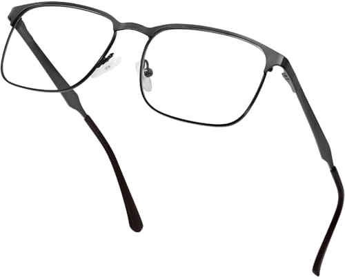 KANASTAL Gafas Filtro Luz Azul Hombre Ordenador Mujer Metal Rectangulares Anti Proteccion Pantallas Gaming Claro Metálica Blue Light Glasses