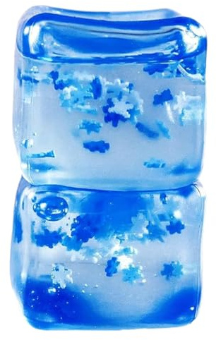 Giocattoli fidget per bambini, 2 pezzi di cubetti di ghiaccio giocattolo antistress antistress squisito fiocco di neve di ghiaccio palla flessibile portatile giocattolo da spremere per bambini, adulti