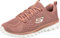 Skechers Damen Graceful Get Connected Sneakers, Mauve Mesh Trim, 41 EU