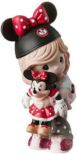 Precious Moments Disney Showcase Girl Minnie Mouse Fan 191063 Figurine, One Size, Multi