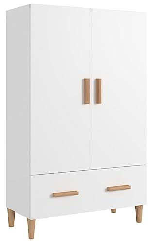 vidaXL Buffet Armoire de Rangement Organisateur de Maison Meuble de Rangement Armoire de Salon Intérieur Blanc 70x31x115 cm Bois d'Ingénierie