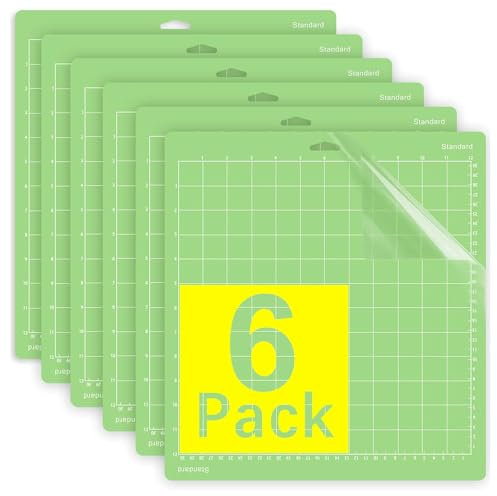 JMIATRY 6 Stück Schneidematte 12X12in, Schneidematte, Grün Schneidunterlage für Bastelprojekte