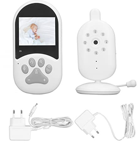 Garosa Babyphone 2,4-Zoll-Kabelloser Kindersicherheitsmonitor Wiegenlied-Temperaturanzeigebildschirm Nachtsichtbarer 60-Grad-Winkel 2,4-GHz-Verbindung Baby-Videomonitor