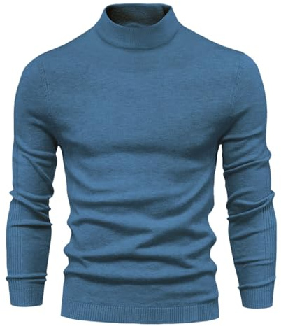 JIANROU Pull en Maille Fine Homme Automne Hiver Basique Pullover,Pull Homme Col Rond Polo en Cachemire Pull Simple Pull Noel Pull Cachemire Col Rond Pull Maille Fine