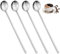 Wanmu 4Pcs Stainless Steel Coffee Spoons, 6.7 Inch Stirring Spoons, Iced Tea Spoon, Espresso Stirring Spoon, Long Spoons for Stirring, Dessert Spoon, Large Round Head Spoon