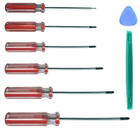 Fongmore Juego de 6 destornilladores de tres alas tipo Y de 1,5 mm, 2,0 mm, 3 mm, 4 mm, 5 mm, 6 mm, kit de destornilladores de tres puntos de precisión con herramienta de mano magnética multifuncional