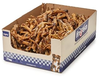 Frigera Pattes de Poulet 100pcs 1600g – sans Gluten et sans céréales, Riche en protéines, Digestion Saine, friandise Naturelle pour Chiens