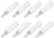 sourcing map Lot de 8 rouleaux de guidage pour portail coulissant, 7,6 cm en nylon, roulettes universelles pour portail coulissant, porte électrique, blanc