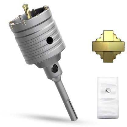 METOTY Broca hueca para sierra perforadora de 60 mm, con adaptador SDS Plus de 110 mm, para mampostería, ladrillo, hormigón, cemento, piedra concrete