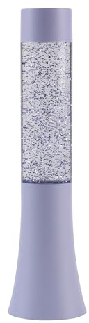 I-TOTAL® - Petite lampe à lave LED, effet Glitter change de couleur, lampe à lave colorée (Violet Pastel) - 33,5 cm
