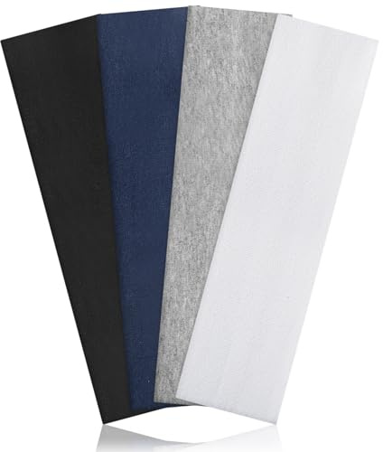 4 Stück Haarband für Damen und Herren, Elastische Rutschfeste Stirnband Sport Unisex Haarbänder für Yoga Fitness Joggen Workout