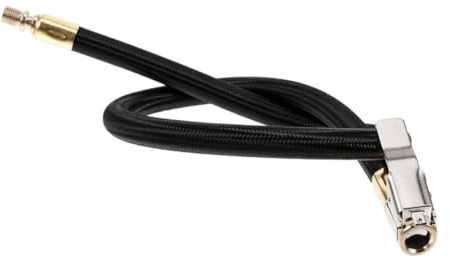 Healifty Car Air Pump Inflator Extension Hose 40cm Long Flexible Easy Install for Bike Car Motorcycle Tire Inflation