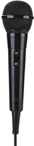 ZJchao Microphone de karaoké, Microphone câblé Mic Dynamique Micro Portable Portable Bobine Mobile de Bobine câblé de Chant de Chante (Black)