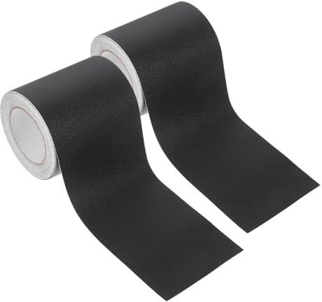 Toddmomy 2 Rolls Peel and Stick Skirting Board Covers Matte Black Self-Adhesive Baseboard Trims for Wall Decoration Easy Cut and Apply Decorative Skirting Border for Living Bedroom