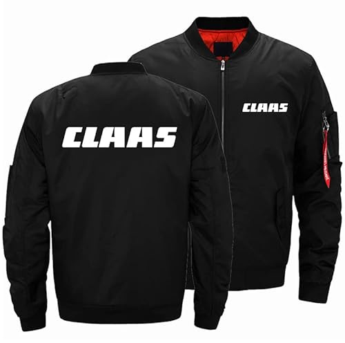 WDOZHGF Baseballjacka för män med ståkrage klassisk pilotstil Cl_aas långärmade sportkläder, svart, XL