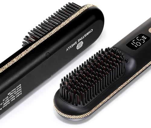 Brosse Lissante pour Cheveux 9600mAh Sans Fil Fer a Lisser(140°C - 230°C)