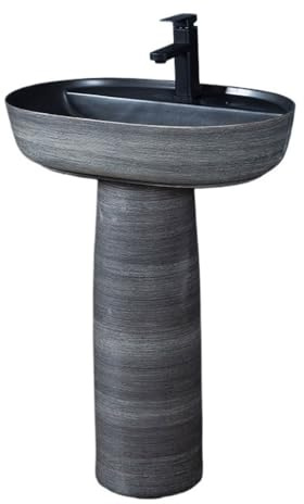 Lavabo Da Bagno Lavandino con piedistallo in ceramica, lavabo da appoggio, lavabo con piedistallo integrato, lavabo da esterno for balcone, tavolo da biliardo da giardino Mobile Da Bagno
